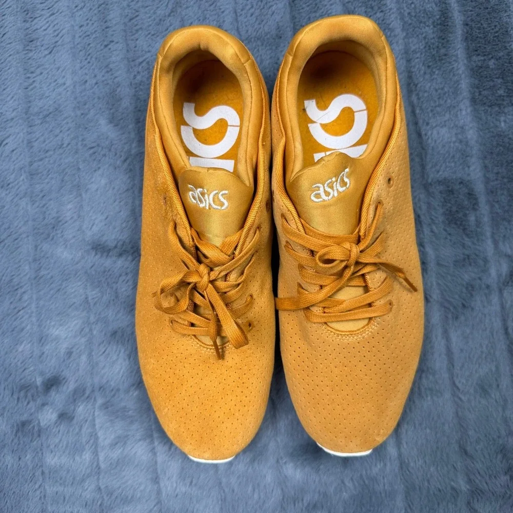 Asics Gel-Kayano Trainer Evo Mustard Yellow Suede H6N2L Mens 9.5 Sneakers